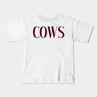 Cows - Simple Typography Style Kids T-Shirt